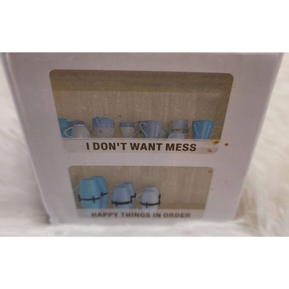 Black Coffee Cup Storage Rack - 6 Pc.- NIP - Picture 6 of 7